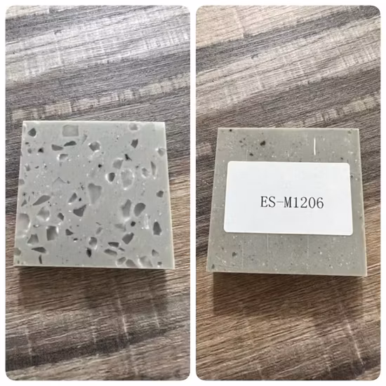 人工研磨カラカッタ純白粒状石英カウンタートップ (SGS 付き)